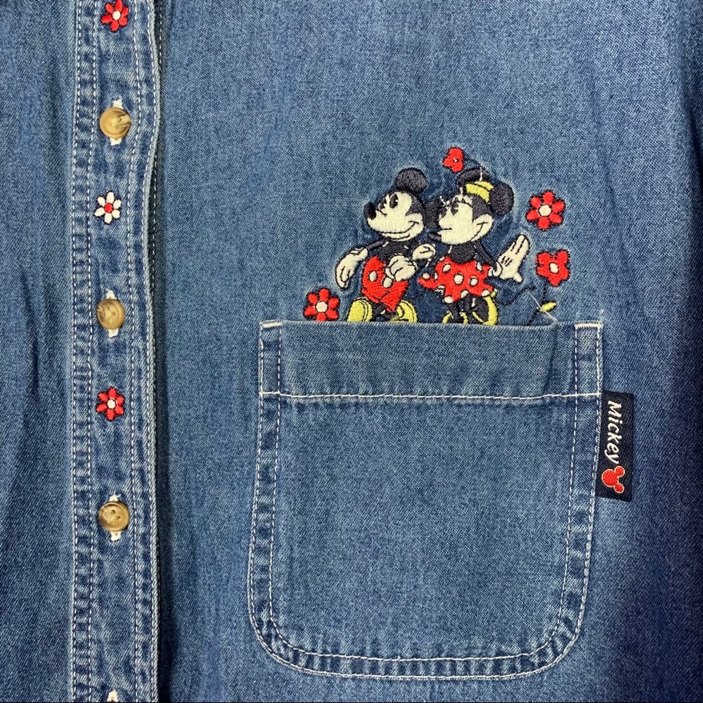 Mickey Unlimited Vintage 90s Cute Embroidered Top - Picture 5 of 8